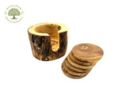 Set 6 dessous de verres en 100% bois d'olivier